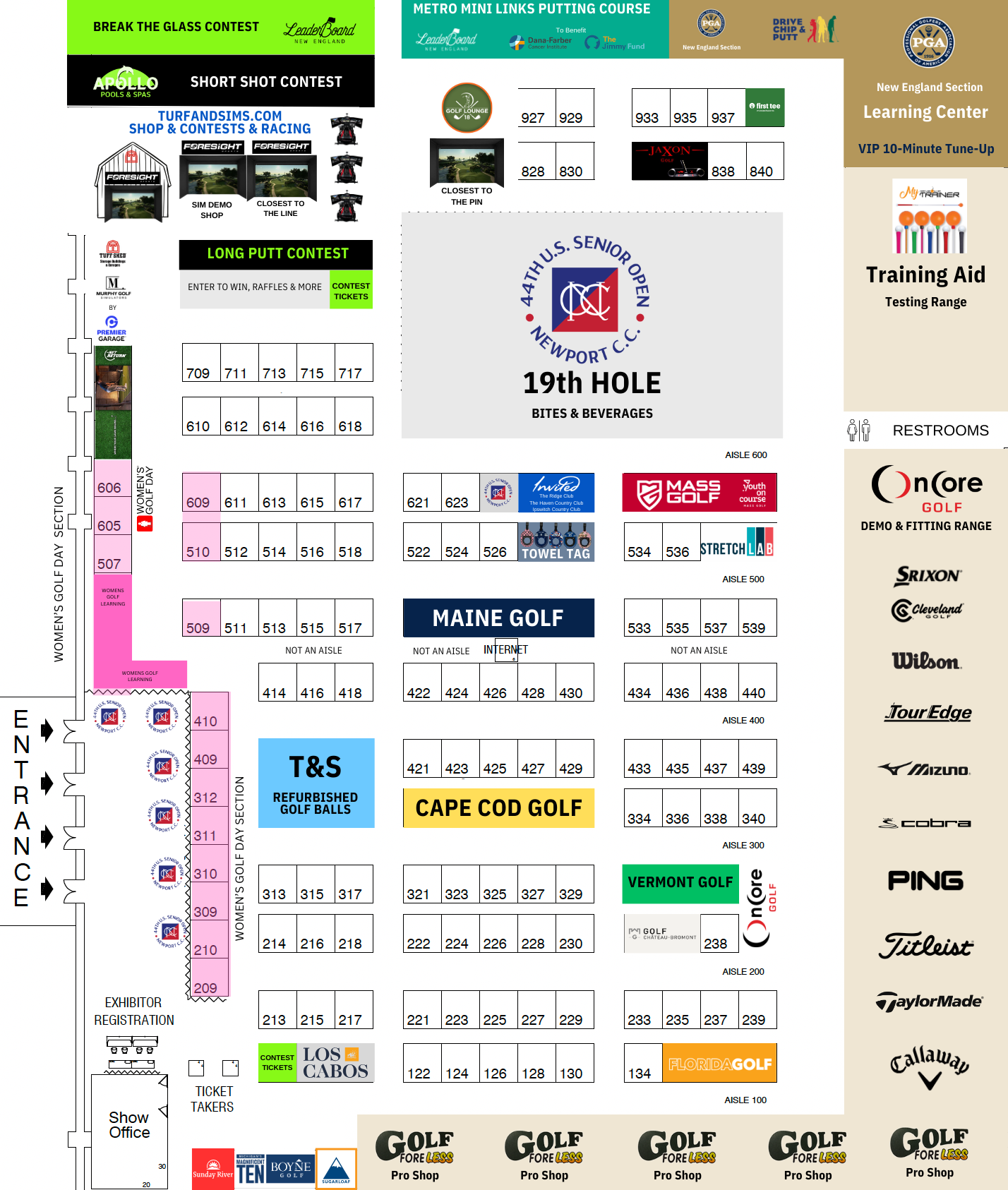 Floor Plan & Exhibitor List Northeast Golf Show